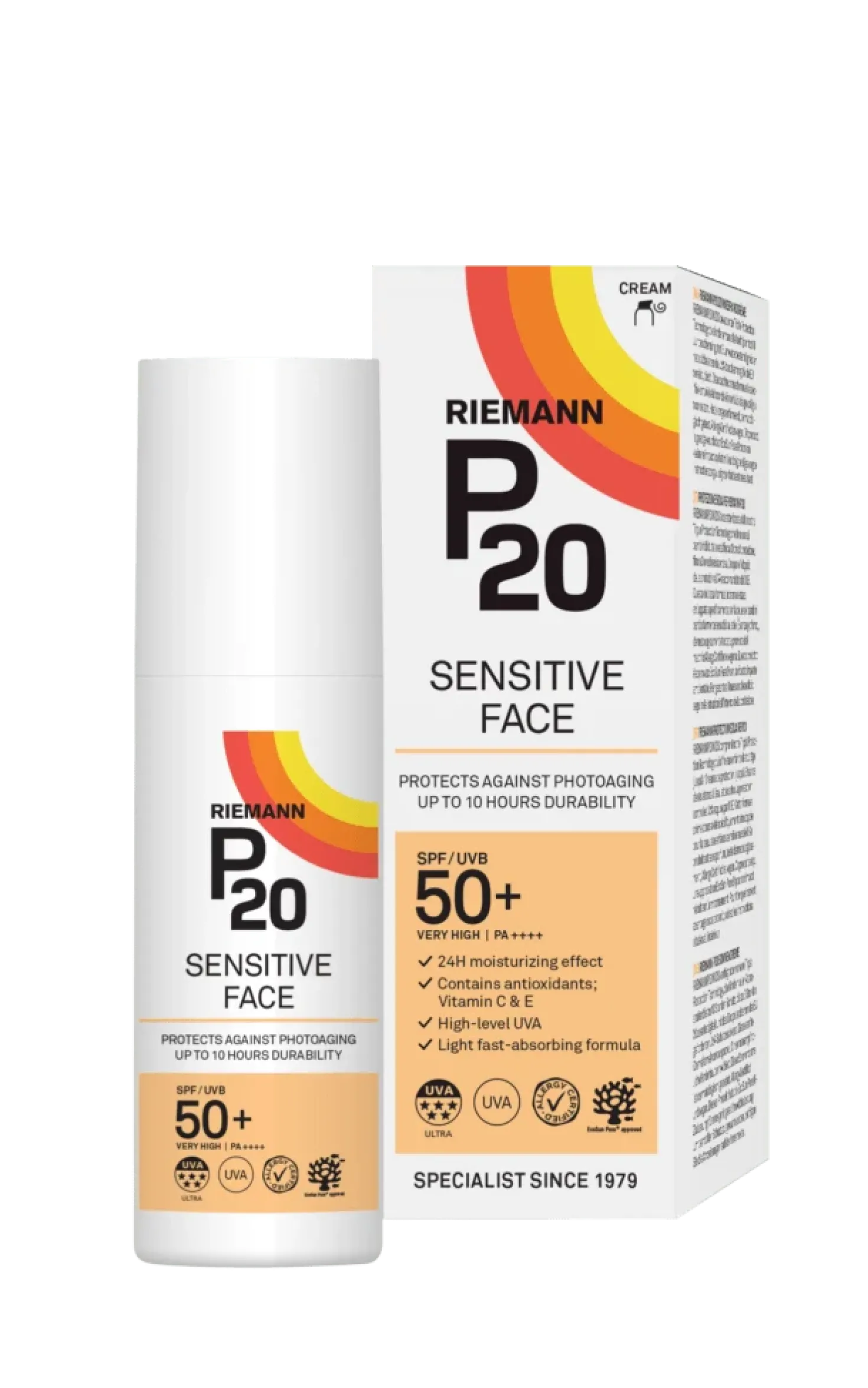 P20 Sensitive Face SPF50+ aurinkosuoja kasvoille 50 g