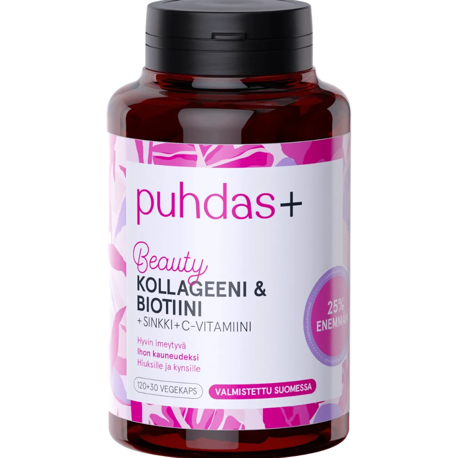 Puhdas+ Beauty - Kollageeni & Biotiini 120 + 30 kaps.