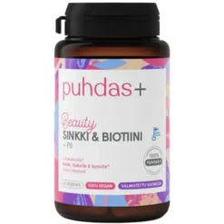 Puhdas+ Beauty Sinkki & Biotiini + Pii 60 kaps. - HUOM Päiväys 02/2027