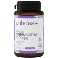 Puhdas+ Beauty Vahva Biotiini 10 000 µg 60 vegekaps.