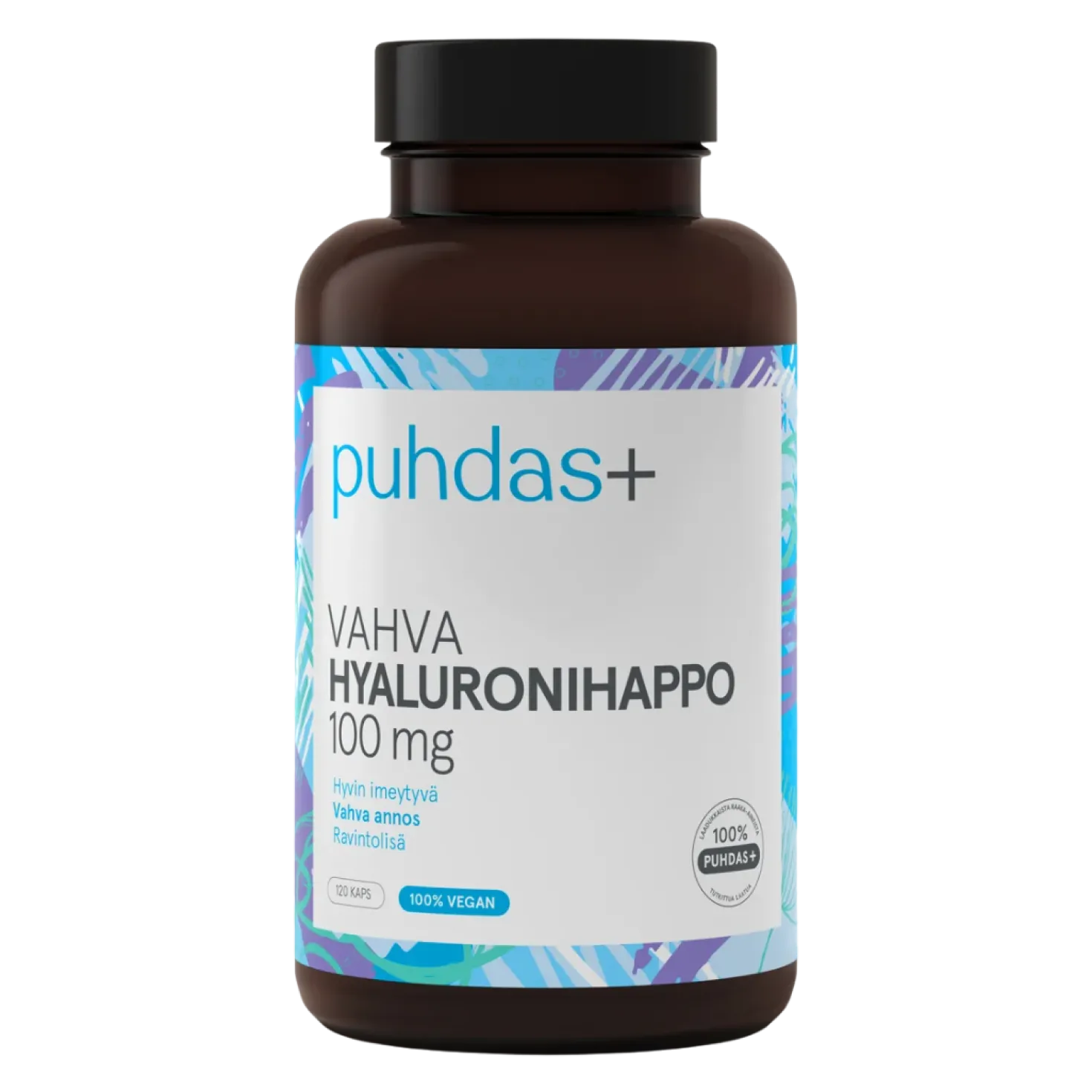 Puhdas+ Beauty Vahva Hyaluronihappo 100 mg 120 kaps. - HUOM Päiväys 01/2027