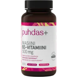 Puhdas+ B3-vitamiini Niasiini 500 mg 60 kaps.