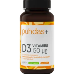 Puhdas+ D3-vitamiini 50 µg 60 kaps.