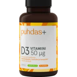 Puhdas+ D3-vitamiini 50 µg 120 kaps.