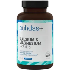 Puhdas+ Kalsium & Magnesium + K2 + D3 90 kaps.