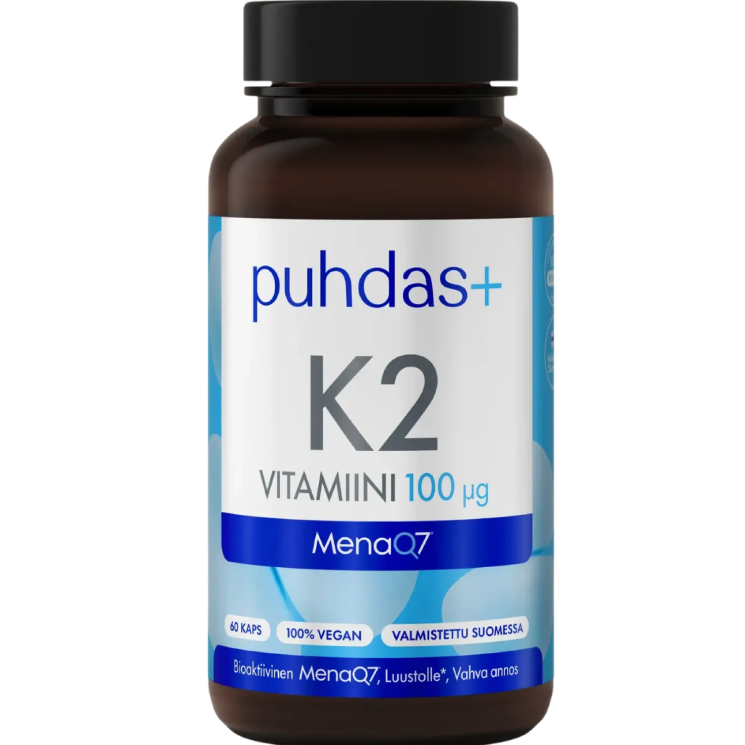 Puhdas+ K2-Vitamiini 100 µg 60 kaps.