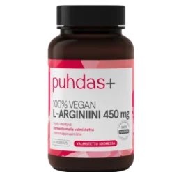 Puhdas+ L-Arginiini 450 mg 60 vegekaps.