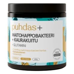 Puhdas+ Maitohappobakteeri + Kaurakuitu + Glutamiini 200 g