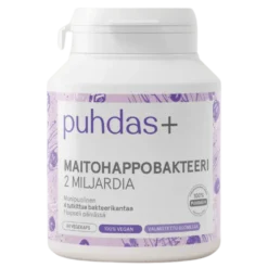 Puhdas+ Maitohappobakteeri 2 miljardia 60 vegekaps.