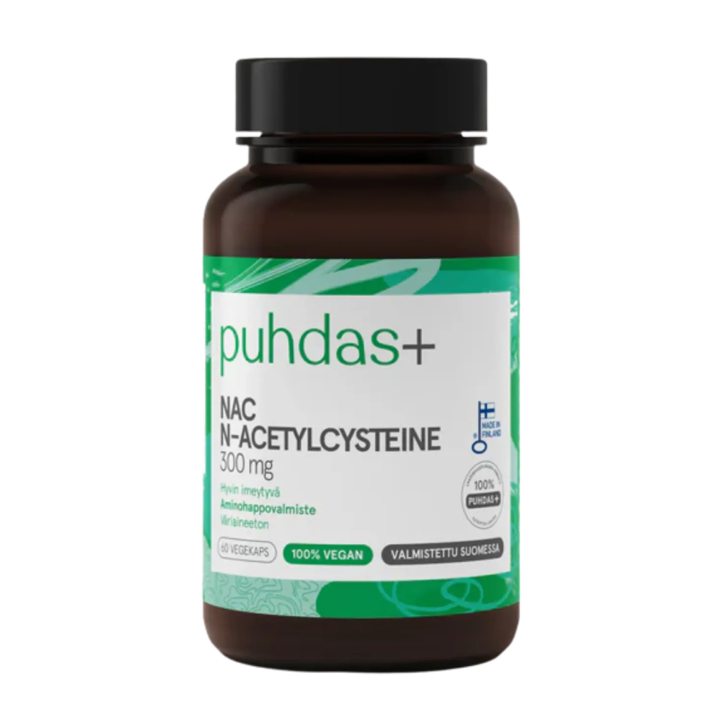 Puhdas+ Nac N-Acetyl Cysteine 300 mg 60 kaps.