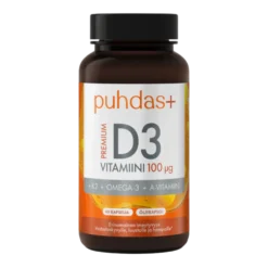 Puhdas+ Premium D3-vitamiini 100 µg 60 kaps.