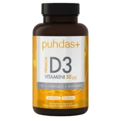 Puhdas+ Premium D3-vitamiini 50 µg 120 kaps.