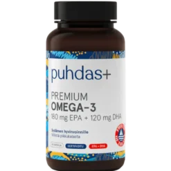 Puhdas+ Premium Omega-3 180 mg EPA + 120 mg DHA 80 kaps.