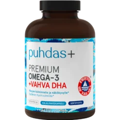 Puhdas+ Premium Omega-3 + Vahva DHA - Rasvahappovalmiste 120 kaps.