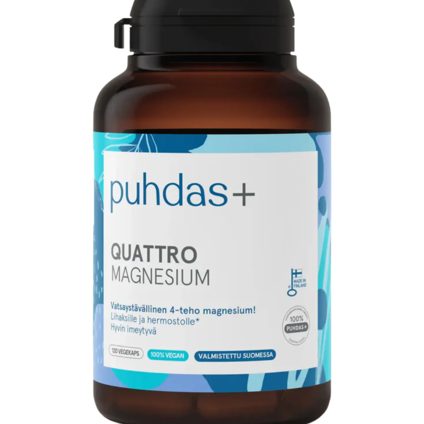 Puhdas+ Quattro Magnesium 120 vegekaps.