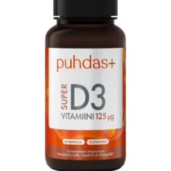 Puhdas+ Super D3-Vitamiini 125 µg 60 kaps.