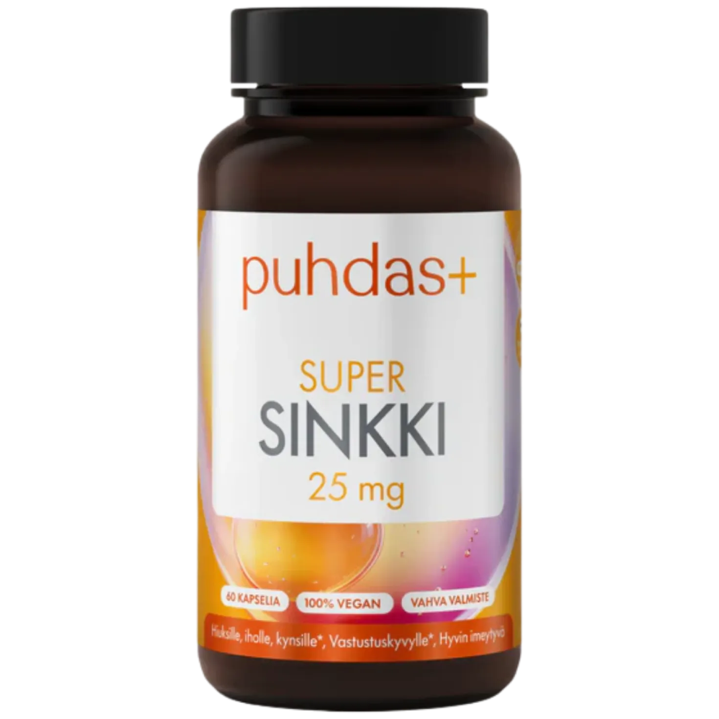 Puhdas+ Super Sinkki 25 mg 60 vegekaps.