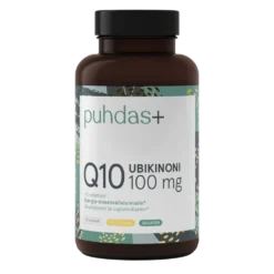 Puhdas+ Ubikinoni Q10 100 mg + C-vitamiini 120 vegekaps.