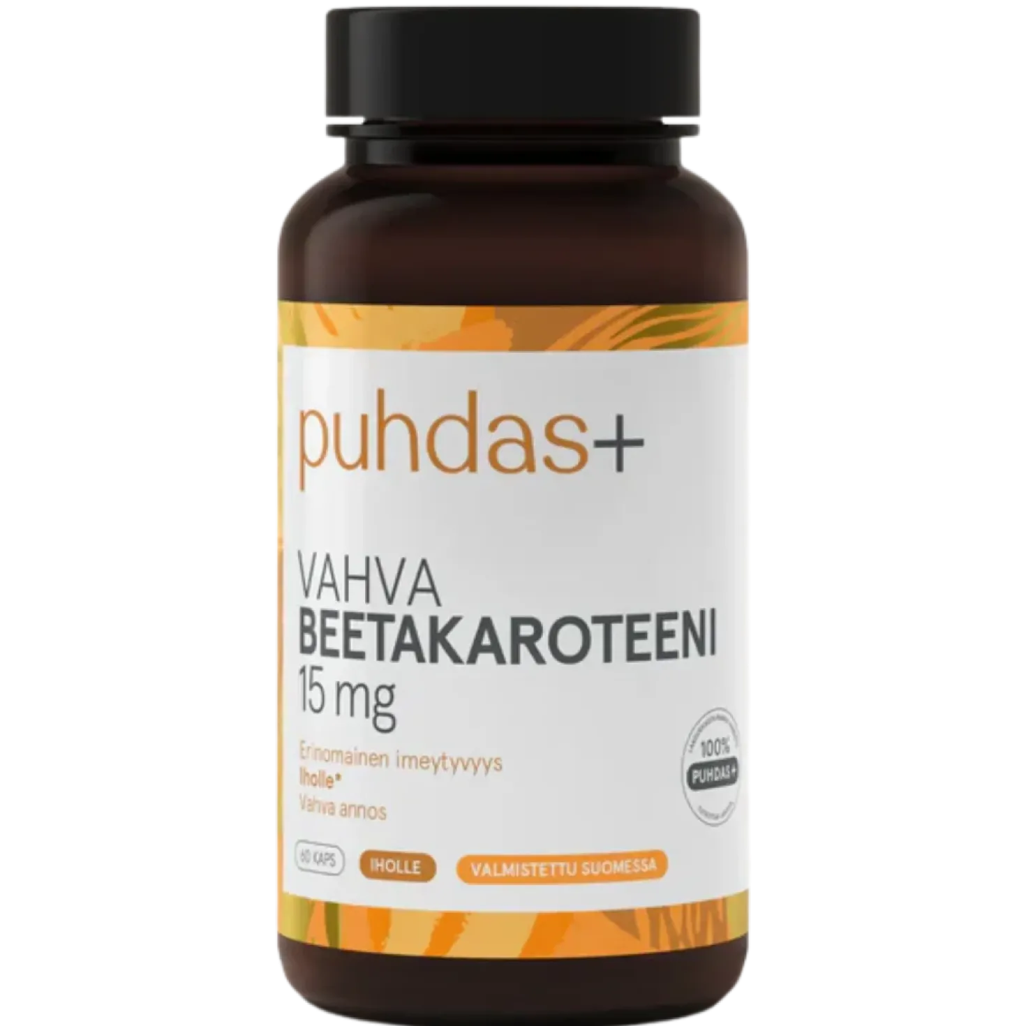 Puhdas+ Vahva Beetakaroteeni 15 mg 60 kaps.