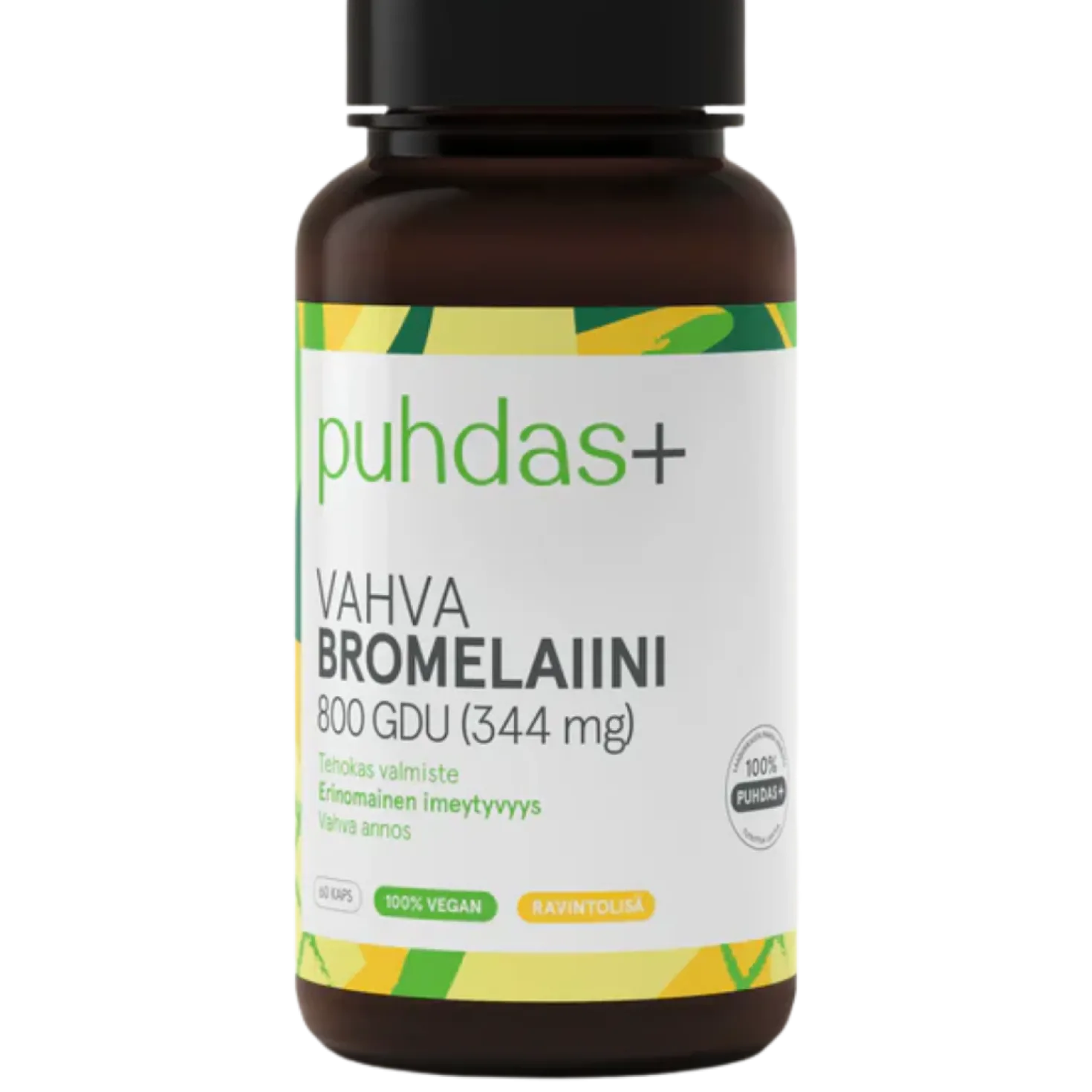 Puhdas+ Vahva Bromelaiini 800 DGU (344 mg) 60 kaps.