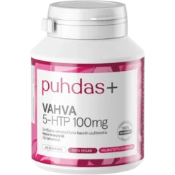 Puhdas+ Vahva 5-HTP 100 mg 60 kaps. - Päiväys 11/2026 - erä