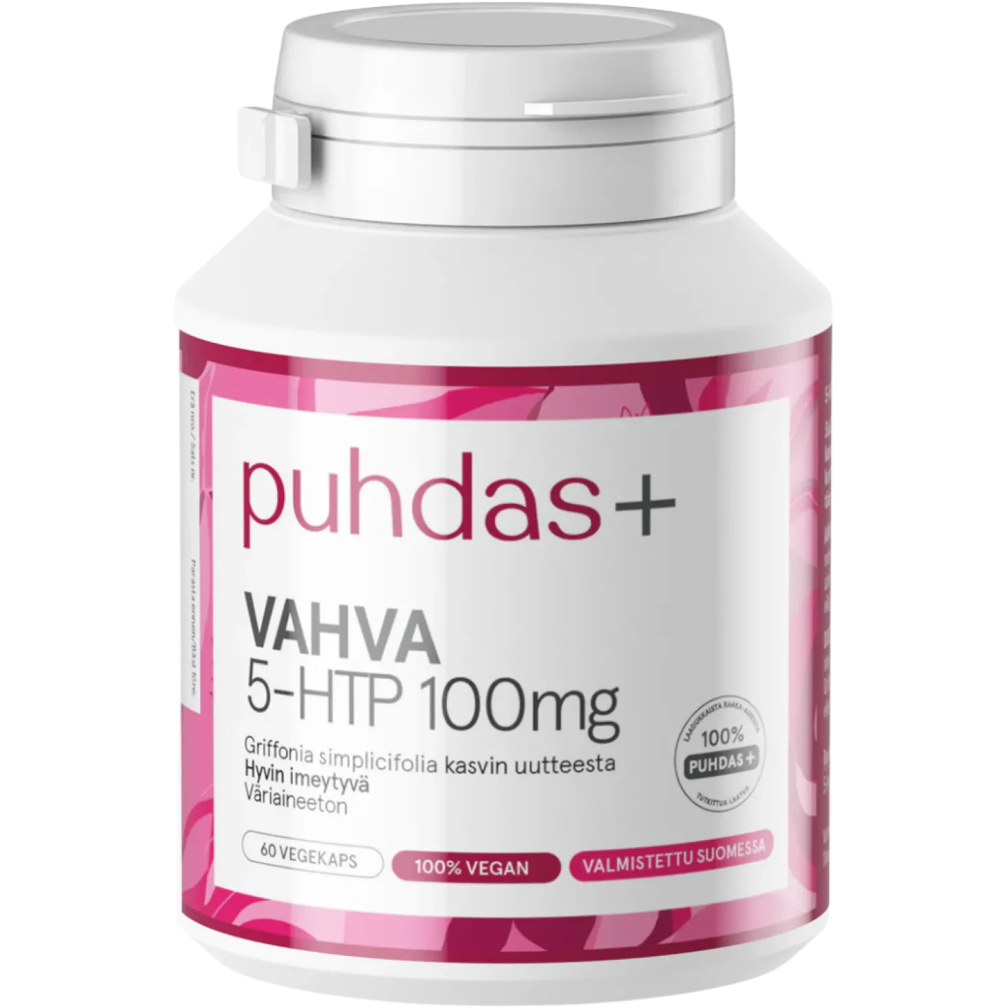 Puhdas+ Vahva 5-HTP 100 mg 60 kaps. - Päiväys 11/2026 - erä