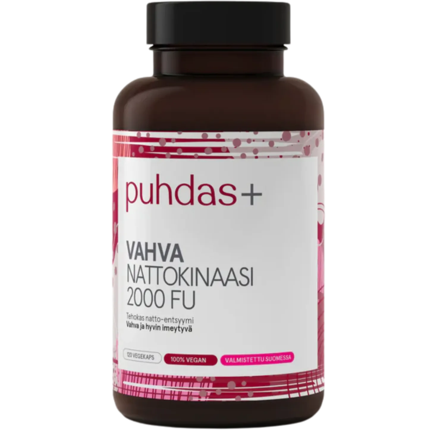 Puhdas+ Vahva Nattokinaasi 2000 FU 120 vegekaps.
