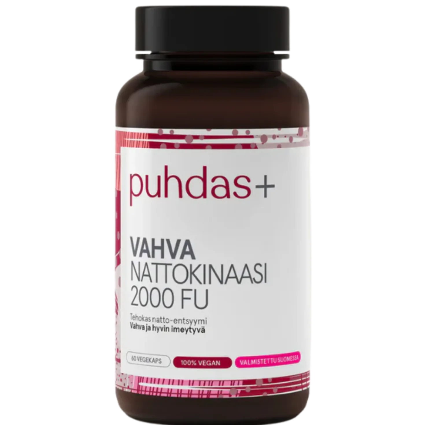 Puhdas+ Vahva Nattokinaasi 2000 FU 60 vegekaps.