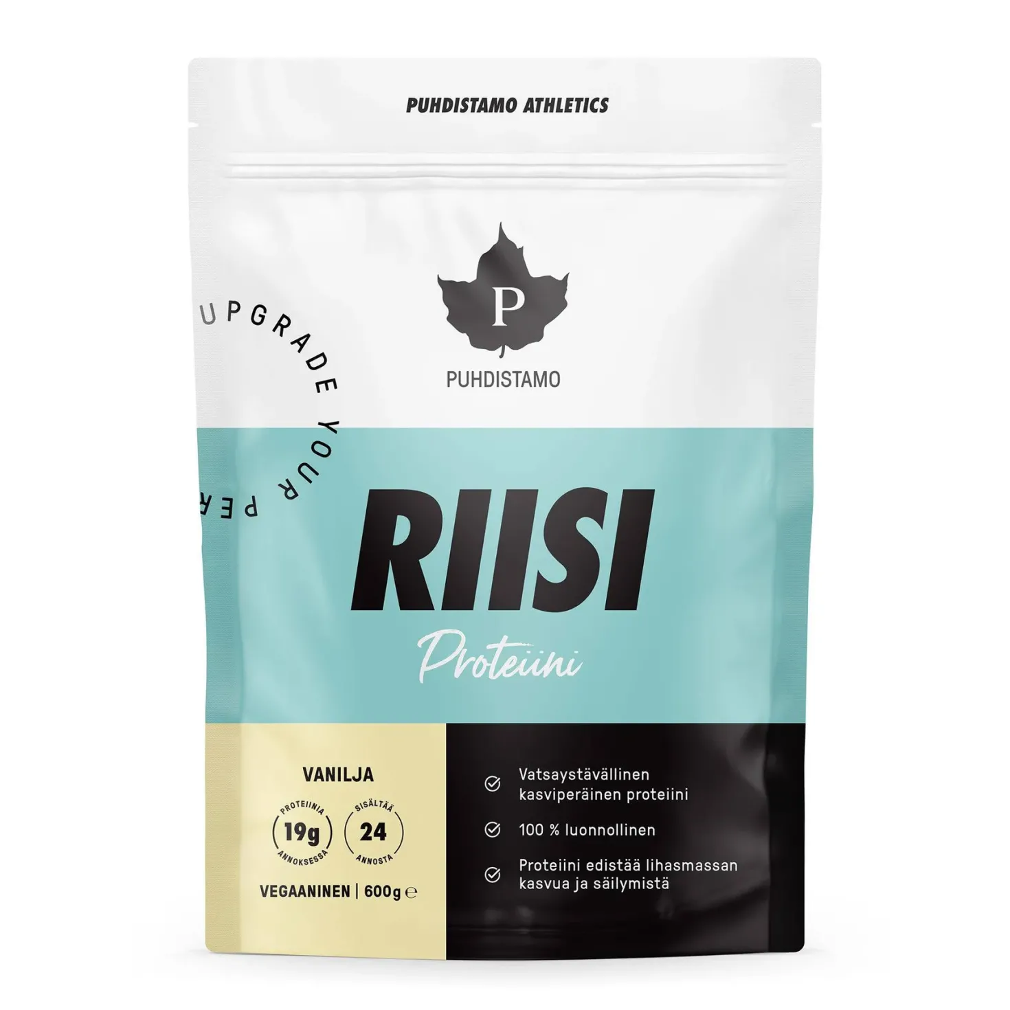 Puhdistamo Athletics Riisiproteiini Vanilja 600 g