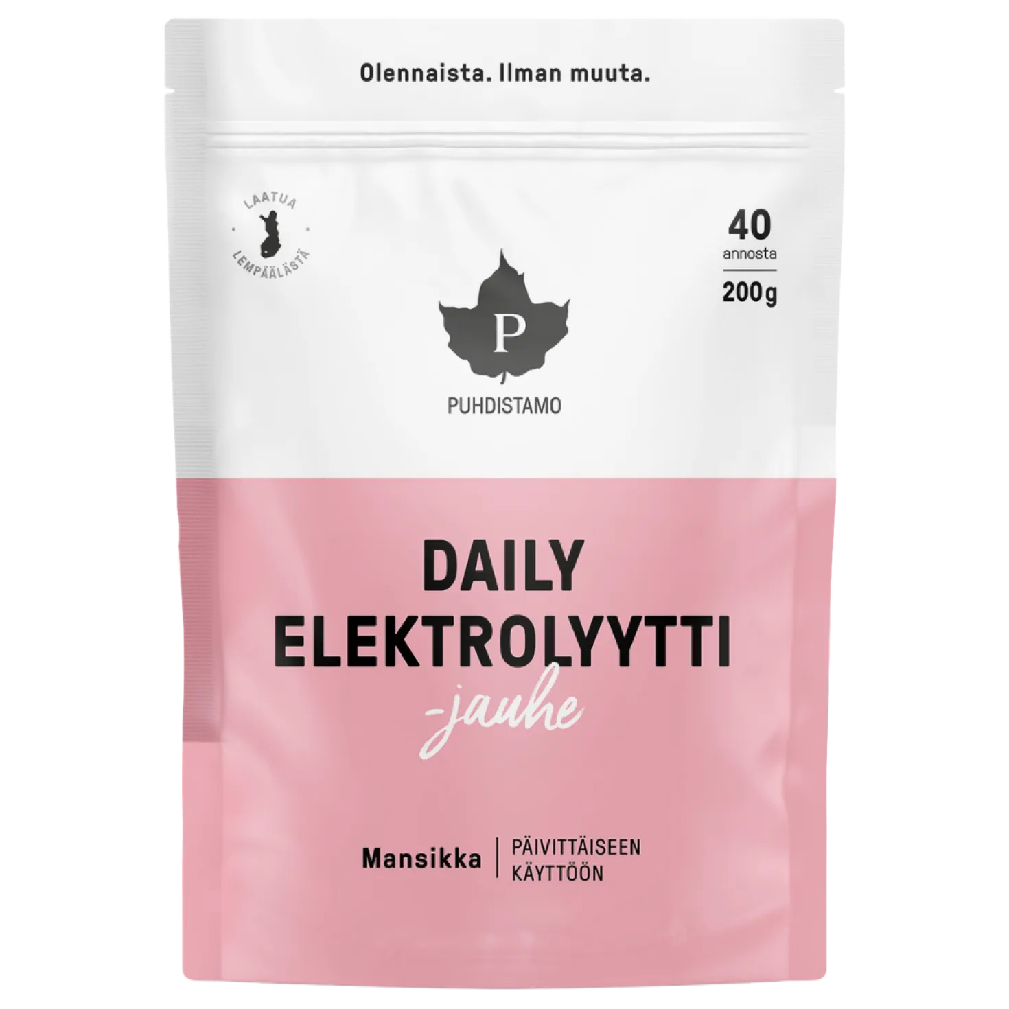 Puhdistamo Daily Elektrolyyttijauhe Mansikka 200 g