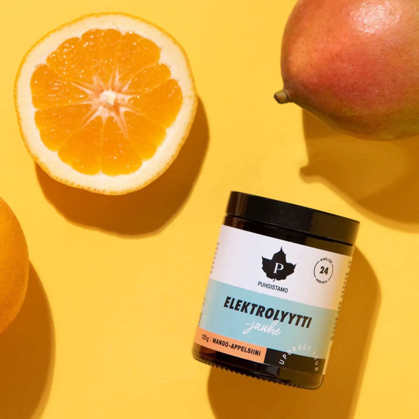 Puhdistamo Elektrolyyttijauhe Mango-Appelsiini 120 g