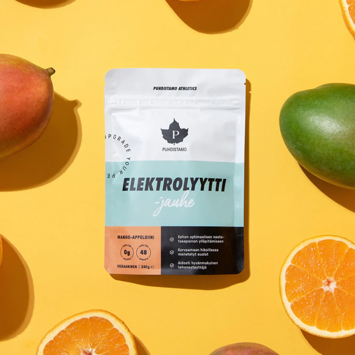 Puhdistamo Elektrolyyttijauhe Mango-Appelsiini 240 g