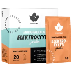 Puhdistamo Elektrolyyttijauhe Mango-Appelsiini - Annospussit 20 kpl - erä