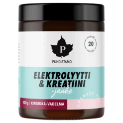 Puhdistamo Elektrolyytti & Kreatiini -jauhe Kirsikka-Vadelma 100 g