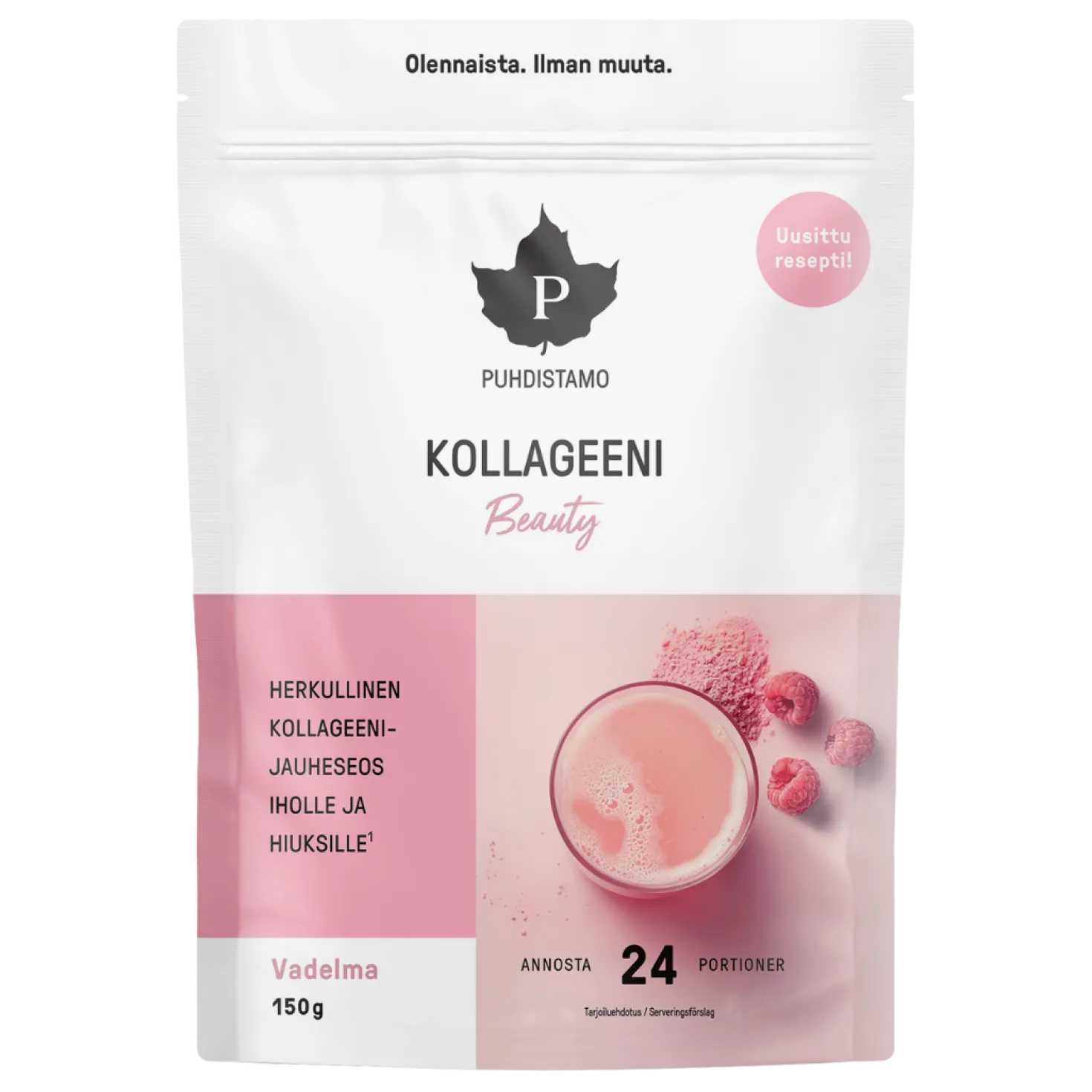 Puhdistamo Kollageeni Beauty Vadelma 150 g