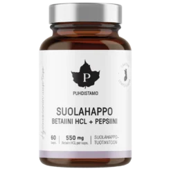 Puhdistamo Suolahappo - Betaiini HCL+pepsiini 60 kaps.