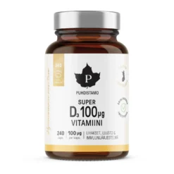 Puhdistamo Super D3-vitamiini 100 µg SÄÄSTÖPAKKAUS 240 kaps.