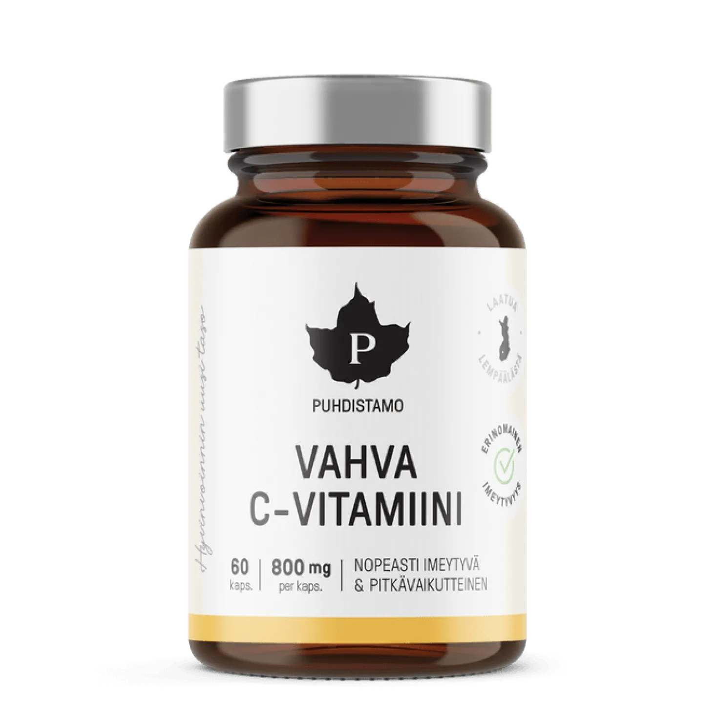 Puhdistamo Vahva C-Vitamiini 800 mg 60 kaps.