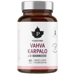 Puhdistamo Vahva Karpalo + D-Mannoosi 60 kaps.