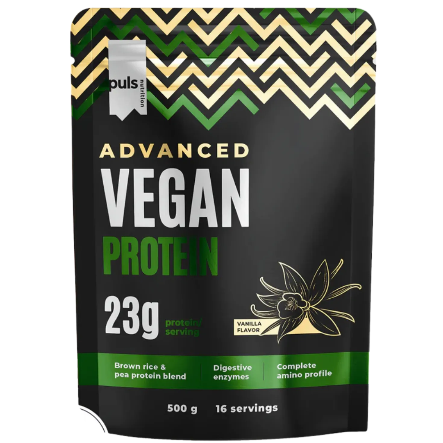 Puls Nutrition Advanced Vegan Protein - Kasviproteiinijauhe Vanilja 500 g