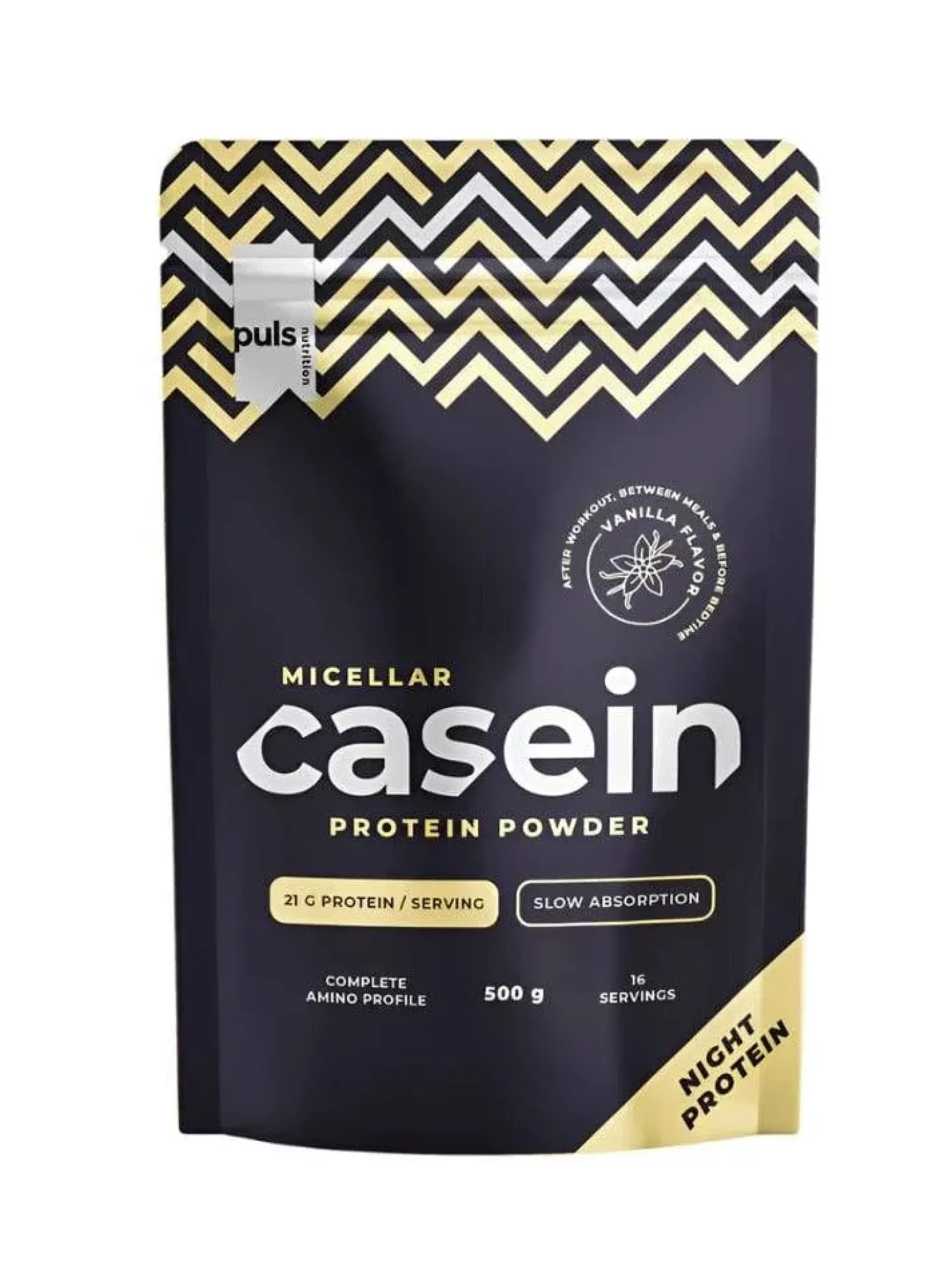 Puls Nutrition Casein - Kaseiiniproteiini Vanilja 500 g