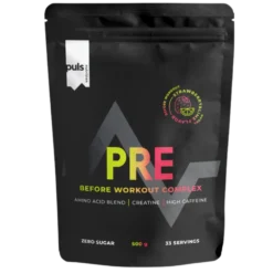 Puls Nutrition Pre Workout - Urheilujuomajauhe Mansikka - Lime 500 g
