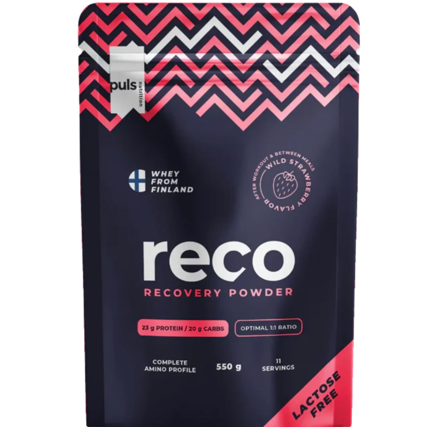 Puls Nutrition Reco Recovery Powder Metsämansikka 550 g - poistuu