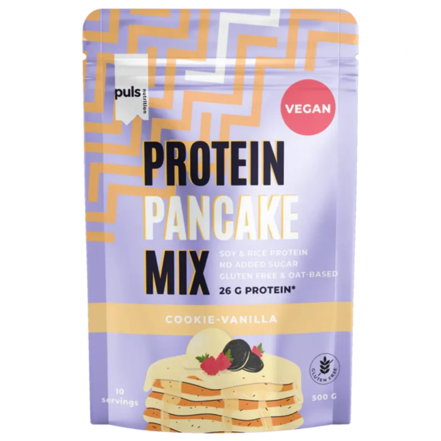 Puls Nutrition Vegan Protein Pancake Mix - Pannukakkuseos Keksi & Vanilja 500 g