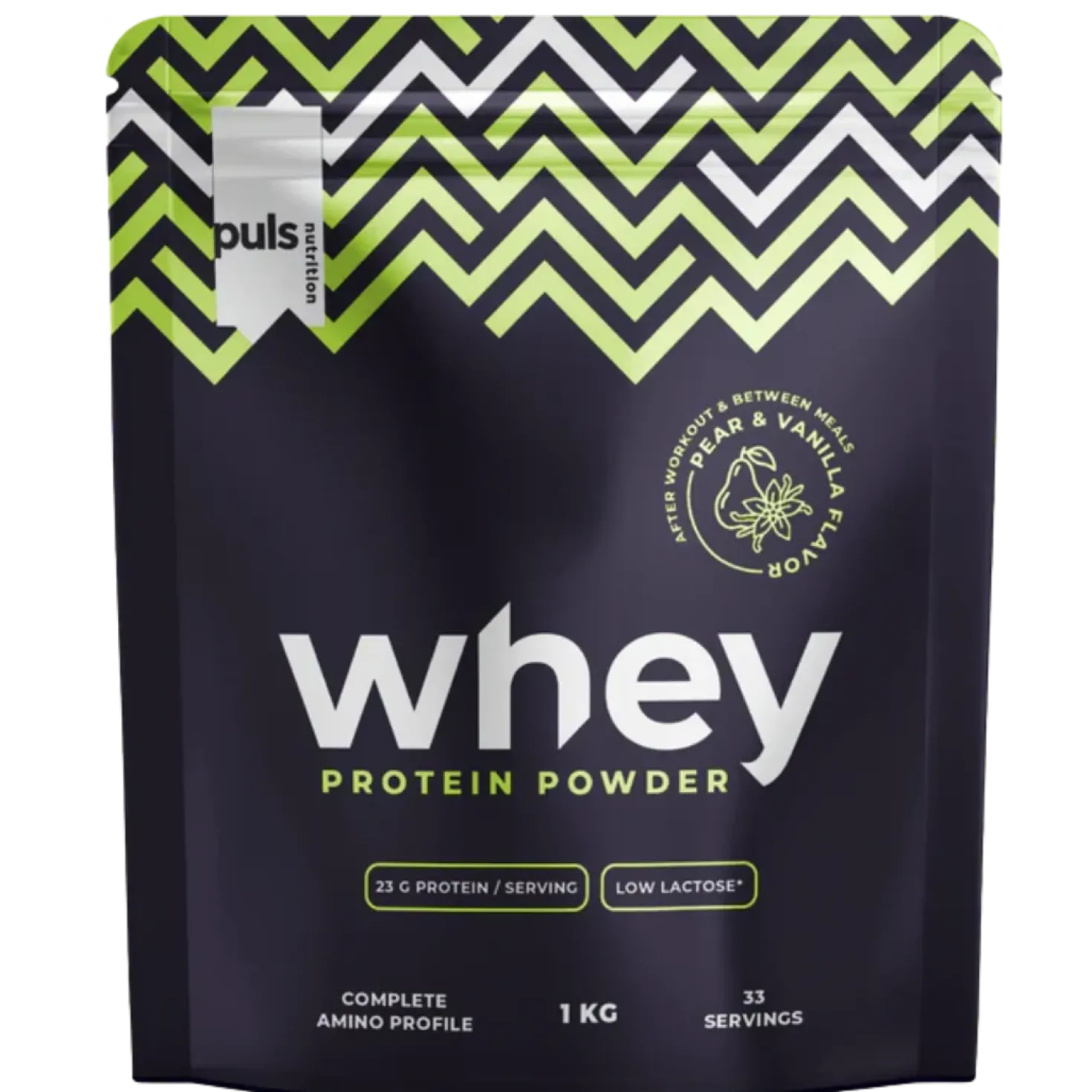 Puls Nutrition Whey Protein Powder - Heraproteiini Päärynä-Vanilja 1 kg