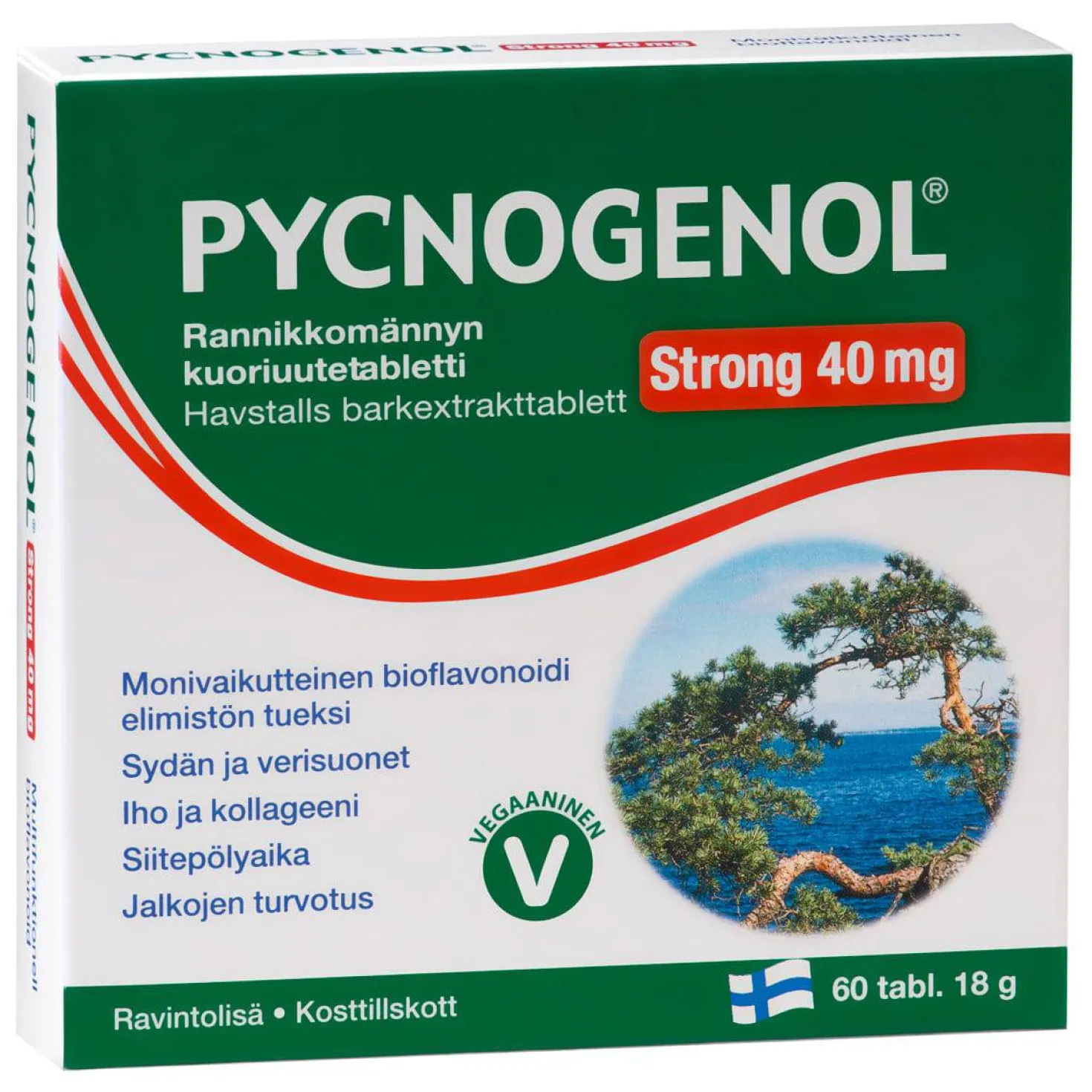 Pycnogenol Strong 40 mg - Rannikkomännyn kuoriuutetabletti 60 tabl.