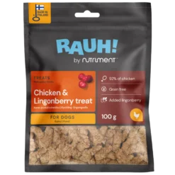 RAUH! Kana-puolukkaherkku koirille 100 g - HUOM Päiväys 12/2026
