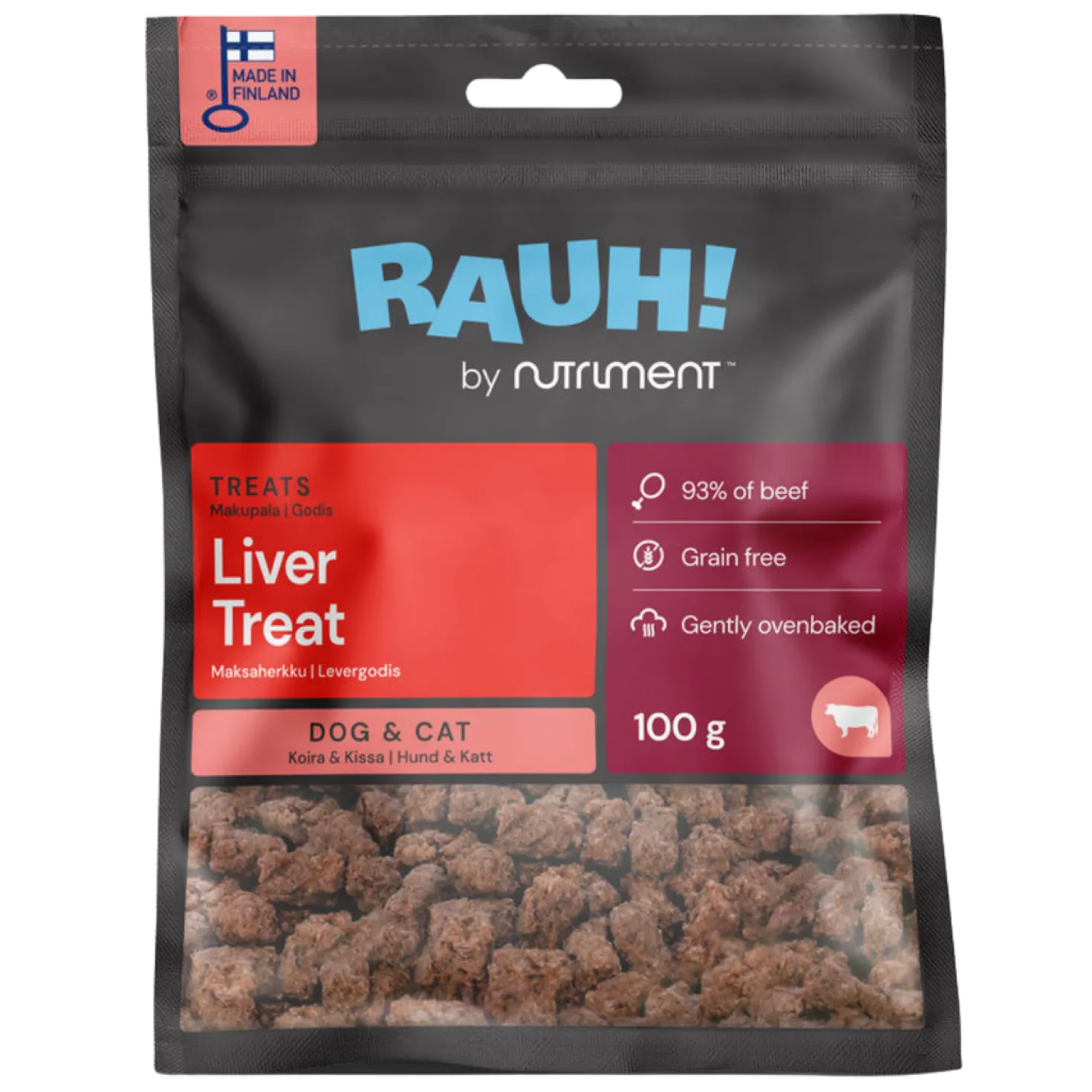 RAUH! Liver Treat koirille ja kissoille 100 g