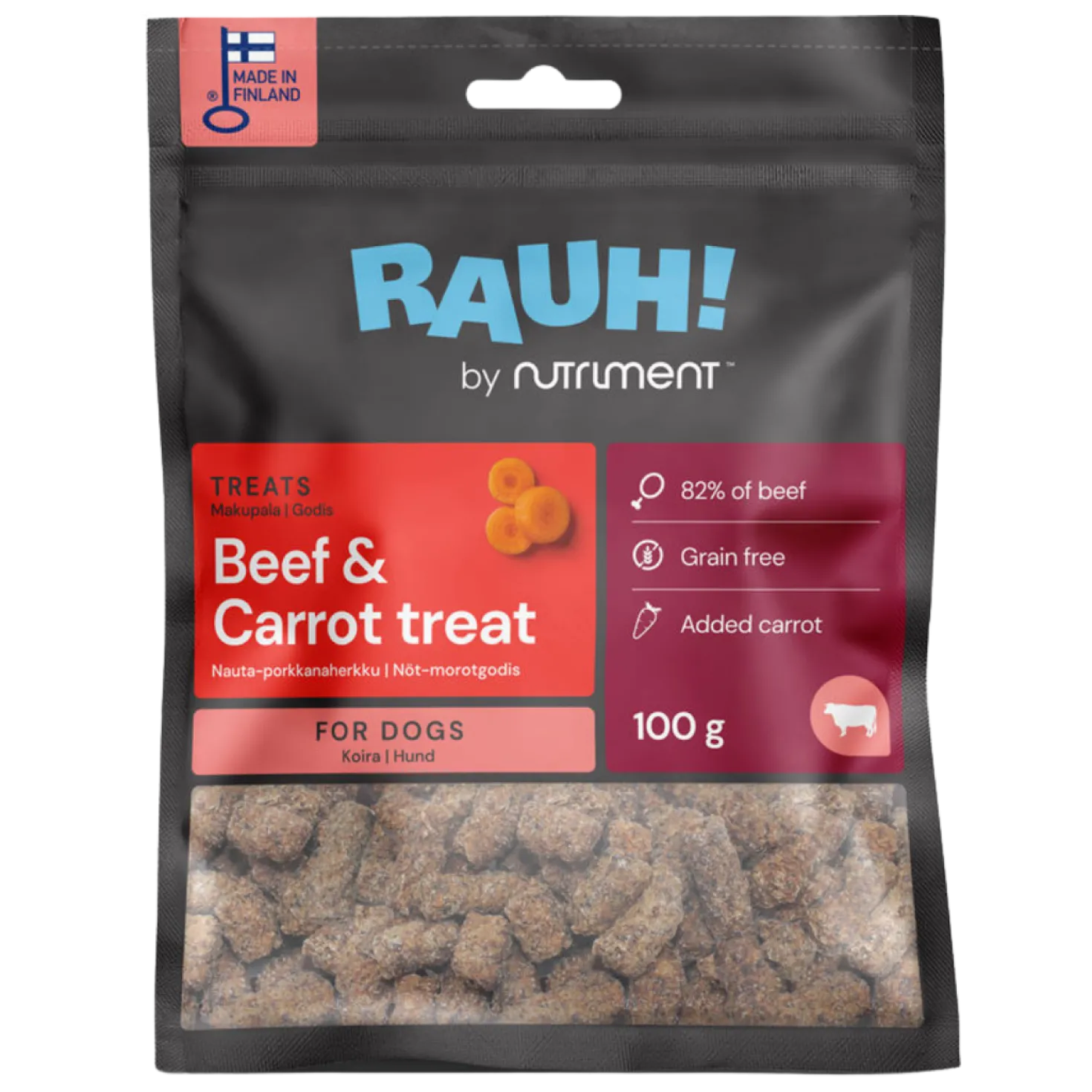 RAUH! Nauta-porkkanaherkku koirille 100 g