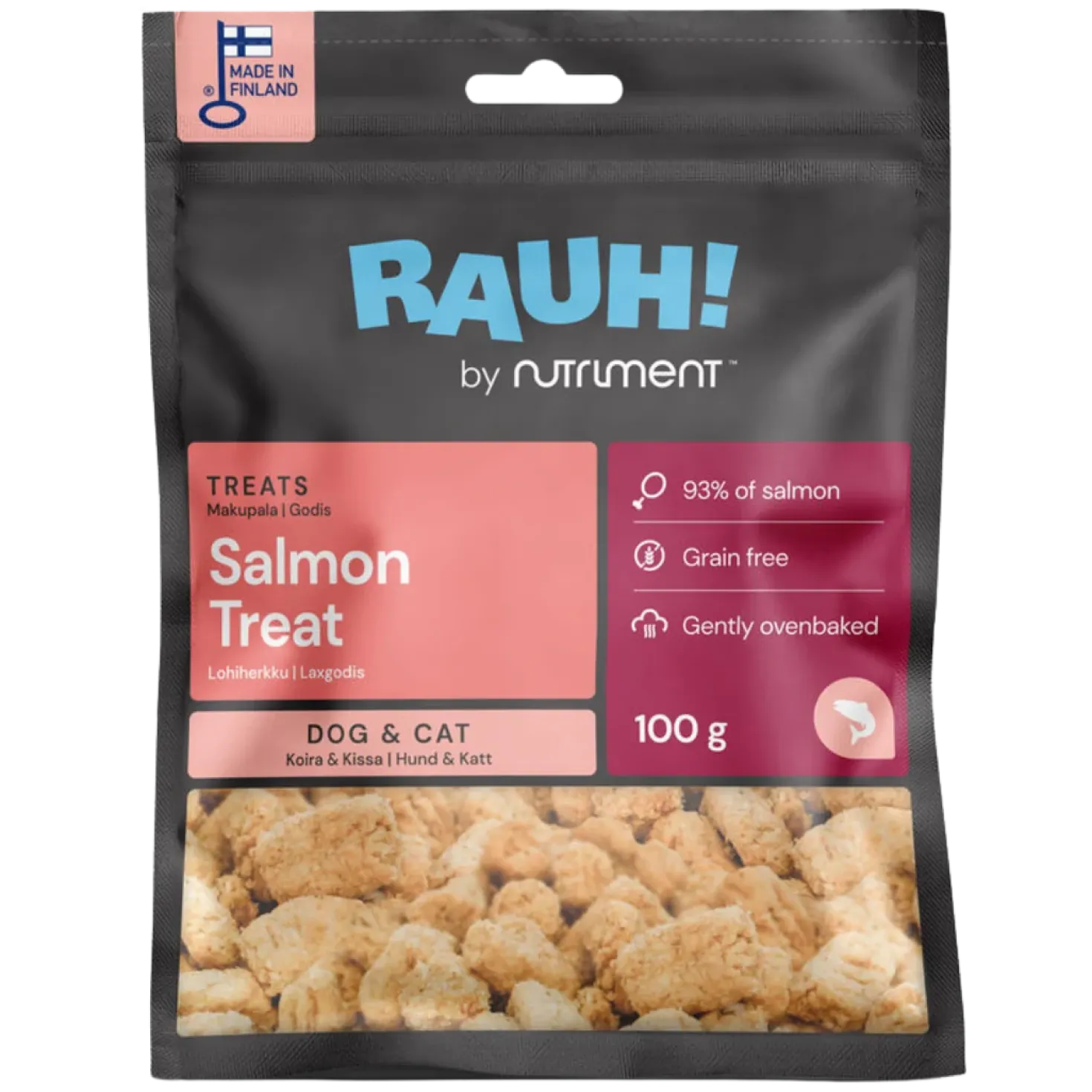 RAUH! Salmon Treat koirille ja kissoille 100 g